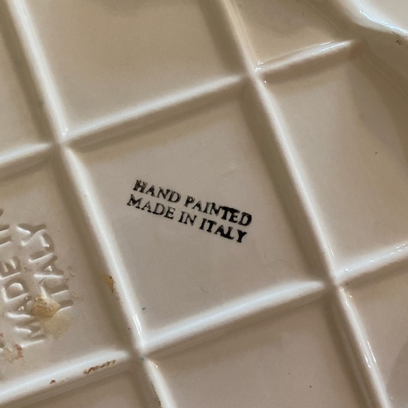 Vintage Italian Majalico Celery Trivet Decorative Plaque by Ceramiche Leonardo - Picture 11 of 12